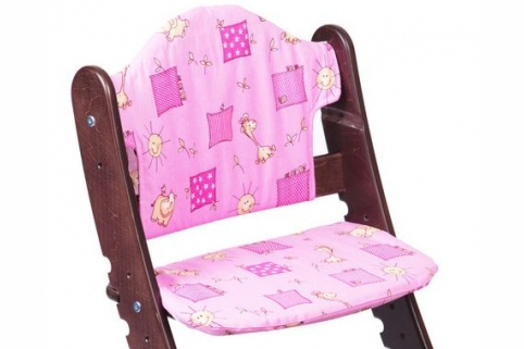 Комплект мягких подушек для растущего стула "Два Кота" М1 Розовый